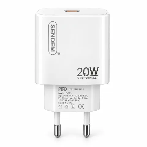 شاحن حائط سيندم   بقدرة 20W بمنفذ Type-C OG73