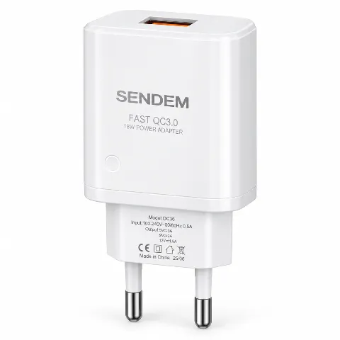 شاحن حائط سيندم  بمنفذ USB بقدرة  18w OG36